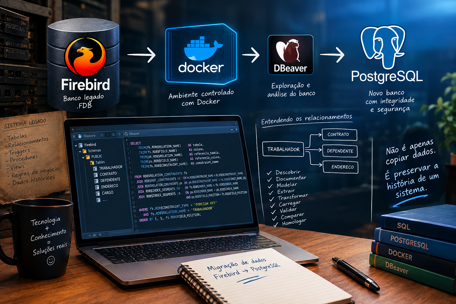 Firebird para PostgreSQL: migrando um banco legado sem perder os relacionamentos