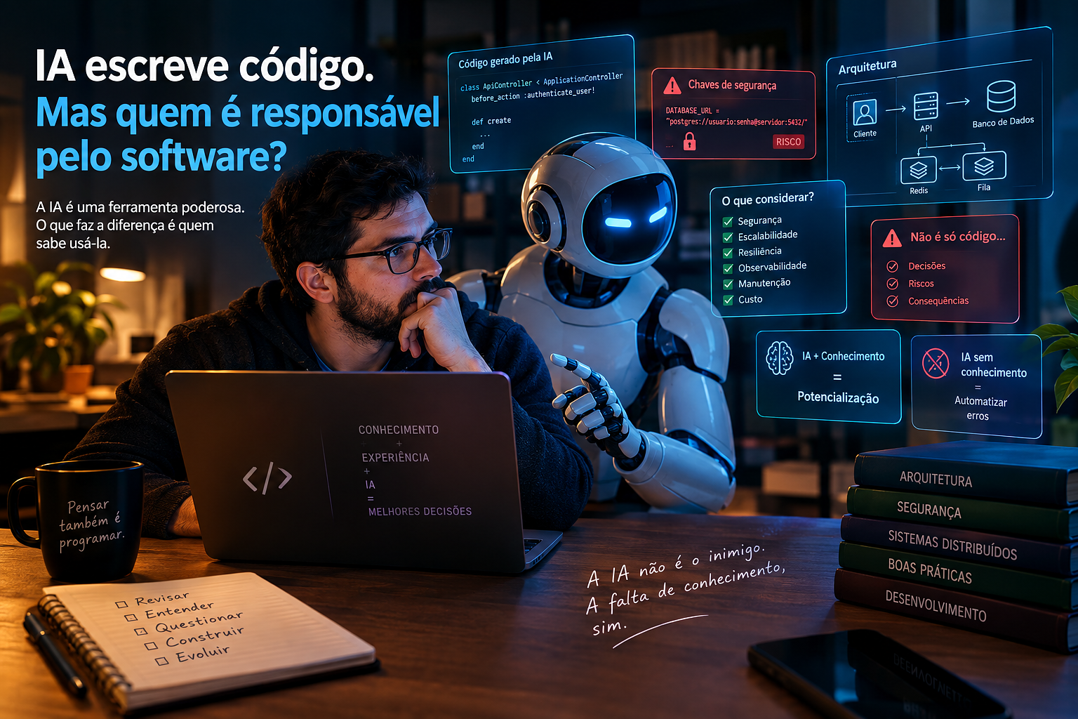 IA escreve código. Mas quem é responsável pelo software?